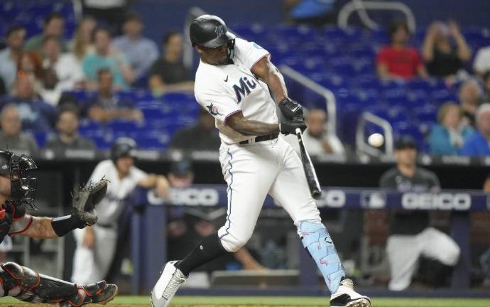 Jorge Soler está dando resultados satisfactorios con los Marlins de Miami.