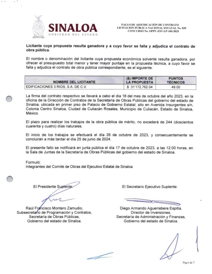 $!Definen contrato para construcción de Centro de Justicia Penal en Guasave