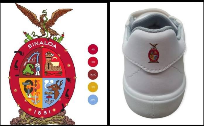 Nuevo diseño del calzado escolar que se entregará a alumnos de preescolar en Sinaloa.