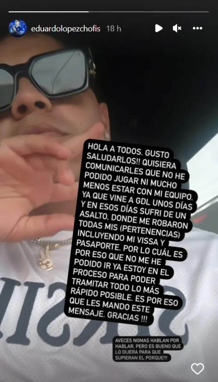 $!‘Chofis’ López, del San José Earthquakes, es asaltado en México; quiere volver a EU