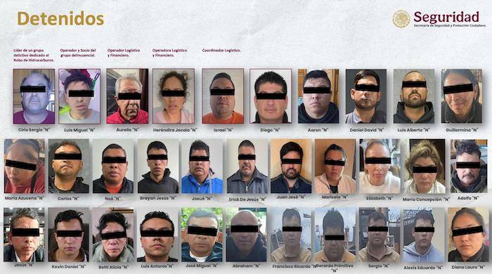 Personas detenidas en el operativo implementado a finales de junio en Querétaro, Estado de México y Ciudad de México.