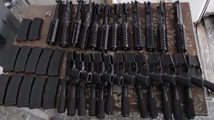 Armas decomisadas por autoridades mexicanos a grupos delictivos.