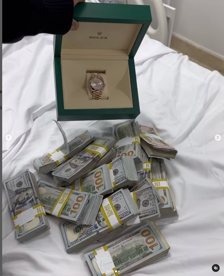 $!Celebra Yailín su cumpleaños en un hospital, con costosos regalos de Tekashi 6ix9ine