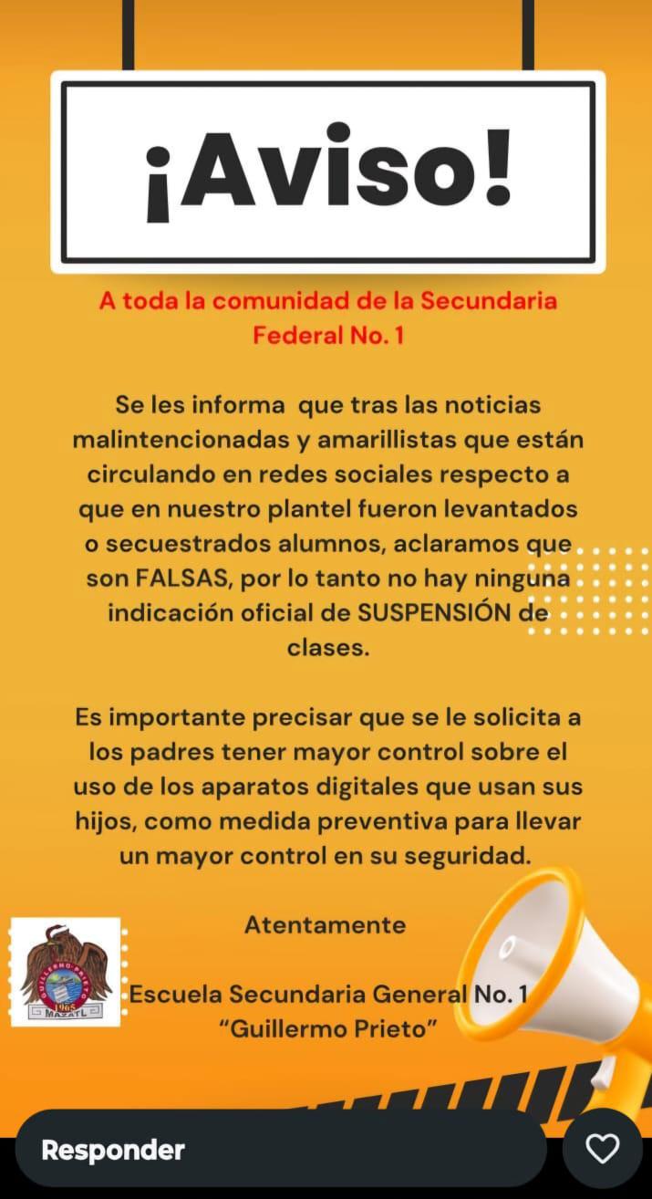 $!Niega ‘Federal 1’ supuesta privación de la libertad de estudiantes de su plantel