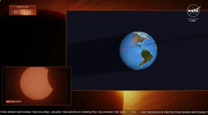Así registra la NASA cómo se va formando el eclipse.