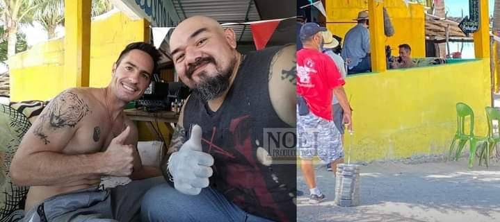 Mauricio Ochman en las locaciones.