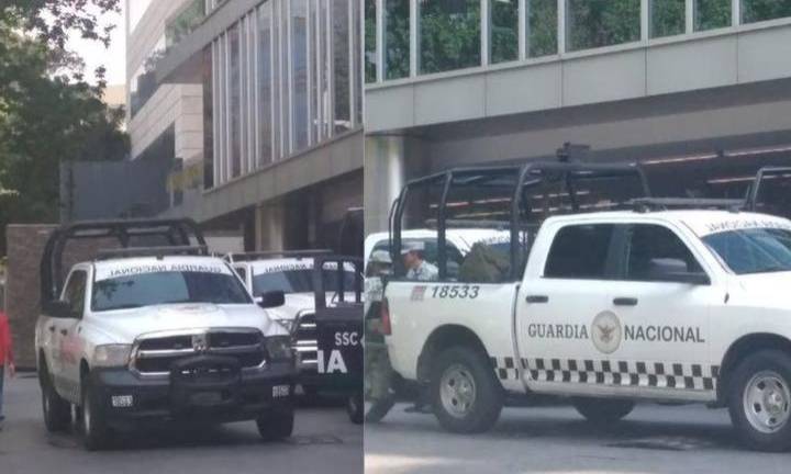 En videos que circulan a través de las diversas redes sociales, se observa a elementos de la Guardia Nacional realizando labores.