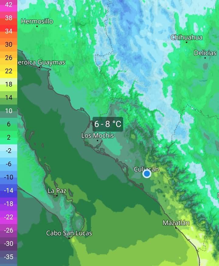 $!Frente frío 25 dejará temperaturas hasta de -2 grados en sierra de Sinaloa
