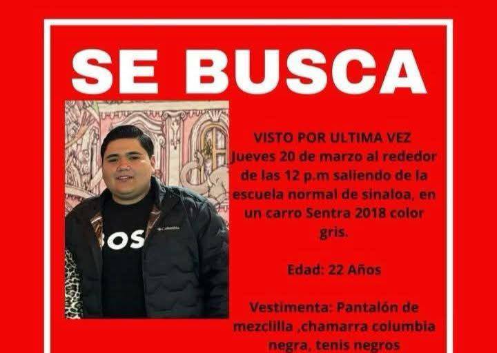 Piden ayuda para localizar a Christopher, desaparecido en Culiacán