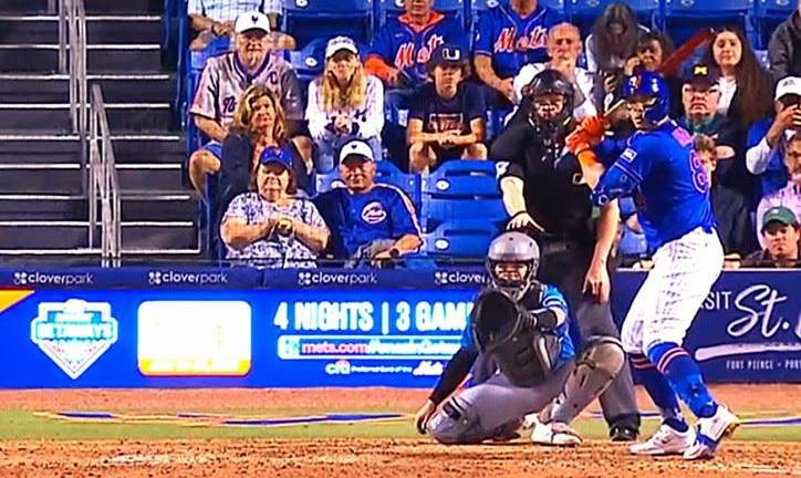 “CabaJoey” Meneses participó en su juego 41 de pretemporada en MLB.