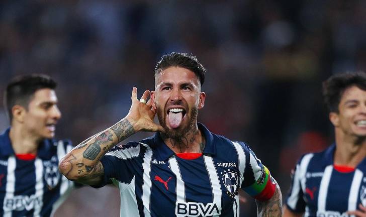 Sergio Ramos celebra su gol.
