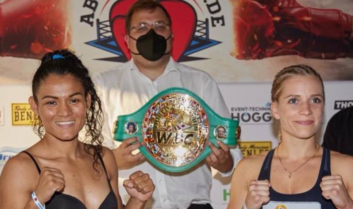 Katty Gutiérrez dio una buena pelea ante Tina Rupprecht.