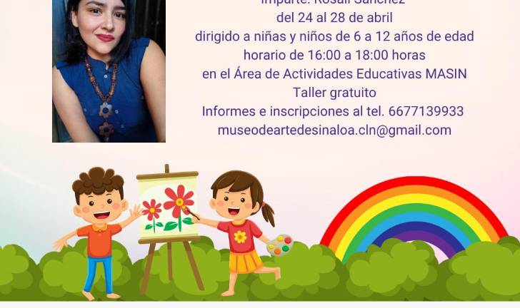 El Taller de Arte infantil ‘CreArte’ será del 24 al 28 de abril.