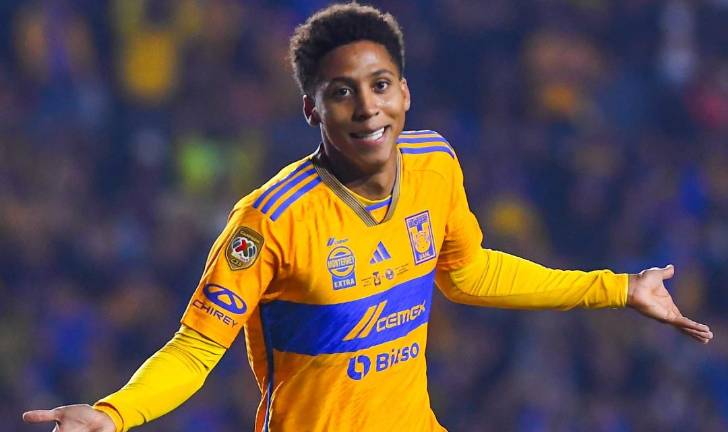 Ozziel Herrera celebra su gol.