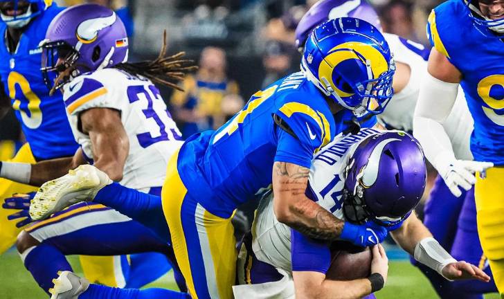 La defensiva de los Rams estuvo en plan estelar ante los Vikings.