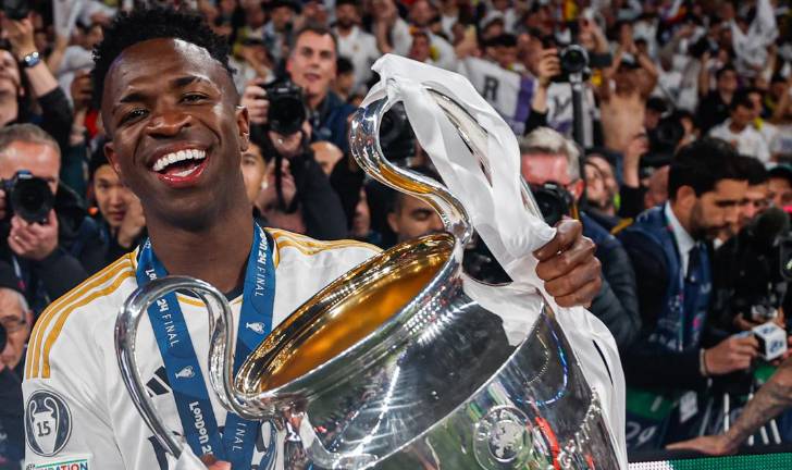 Vinícius Júnior fue designado por la UEFA como el mejor juhador de la Champions League.