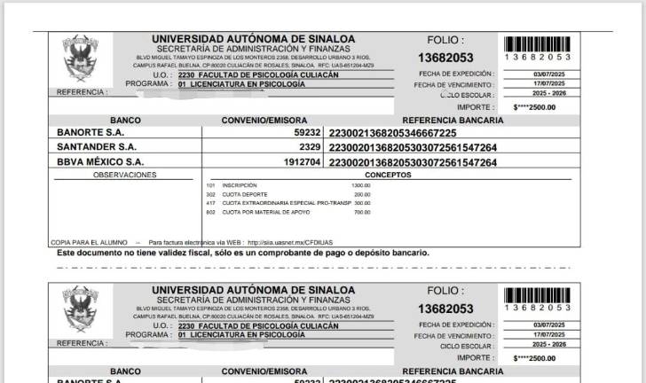 Los estudiantes están inconformes con el incremento realizado de forma unilateral.