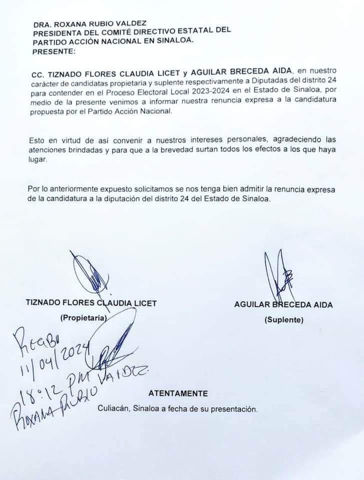 $!Claudia Tiznado Flores se baja de la contienda por la Diputación local en el sur de Sinaloa