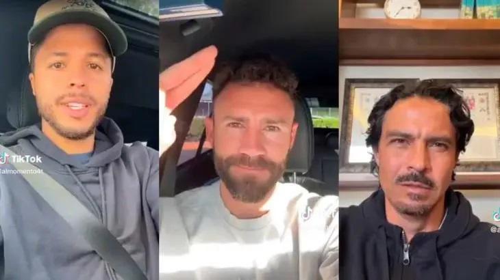 Futbolistas mexicanos saludan y promueven la imagen de Adán Augusto