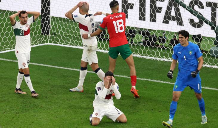 Cristiano Ronaldo y los portugueses lamentan la eliminación.