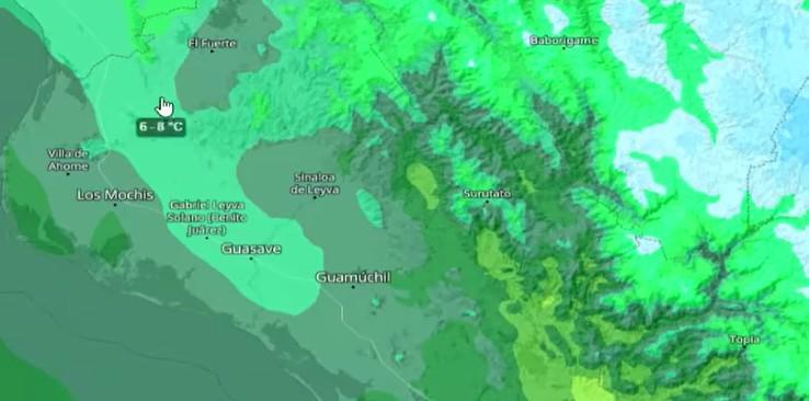 Pronóstico del clima para los próximos días en Sinaloa, donde se prevén bajen las temperaturas.