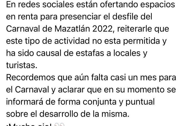 Alerta ‘El Químico’ de personas que ya ofrecen renta de sillas en el malecón para presenciar desfiles de Carnaval
