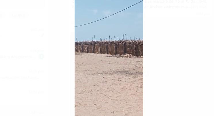 En la playa Las Cabras no ha habido quema de enramadas, aclaran.