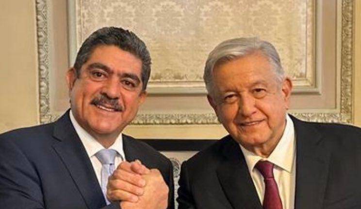 Manuel Espino en reciente encuentro con el Presidente Andrés Manuel López Obrador.