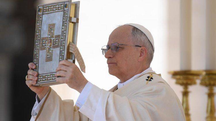 El Papa León XIV en una misa celebrada en el Vaticano.