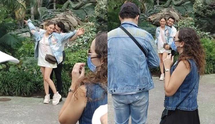 Belinda y Nodal captados por los fans
