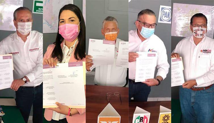 Gerardo Vargas Landeros, Angelina Valenzuela Benites, Miguel Ángel Camacho Sánchez, Marco Antonio Osuna Moreno y José Domingo Vázquez Márquez.