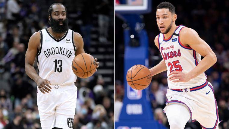 James Harden y Ben Simmons intercambian sus lugares en la NBA.