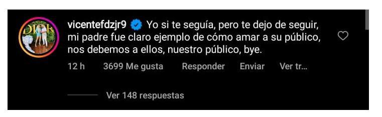 $!Reclama Vicente Fernández Jr. a Bad Bunny por su falta de respeto