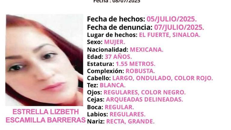 FGE activa el Protocolo Alba para la localización de Estrella Lizbeth, desaparecida en El Fuerte.