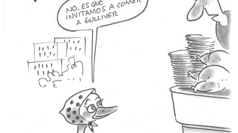 La patita liliputense fue al mercado...