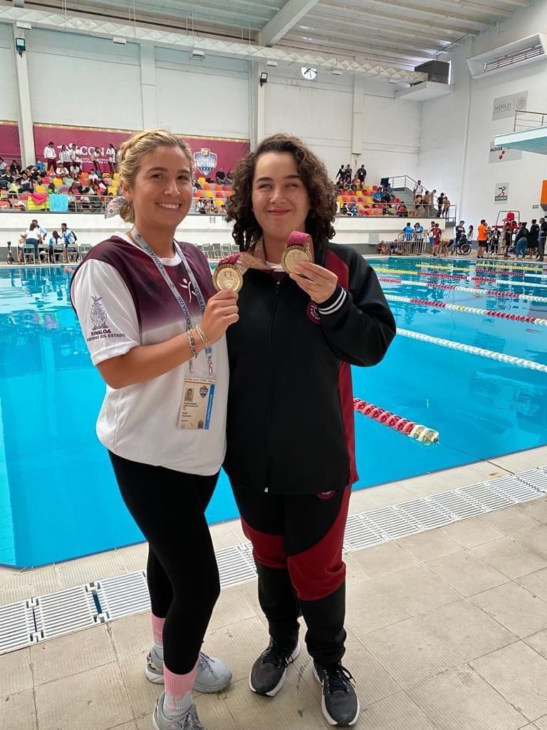 $!Segundo oro para mazatleca Claudia Aguirre en paranatación de los Juegos Conade