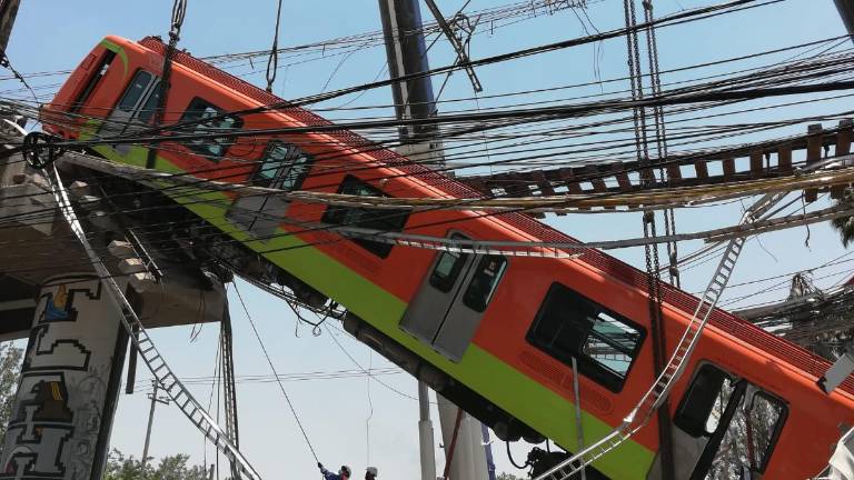 Un tramo del Metro sufrió un colapso en la Línea 12 el 3 de mayo de 2021.