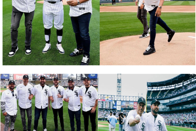 Banda MS lanza la primera bola en las Grandes Ligas