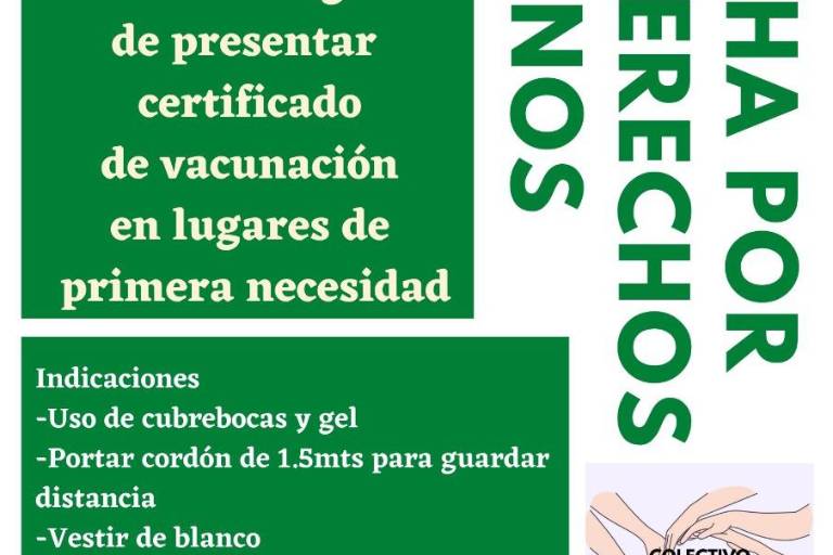 Convocan en Mazatlán a marcha contra petición del certificado de vacunación