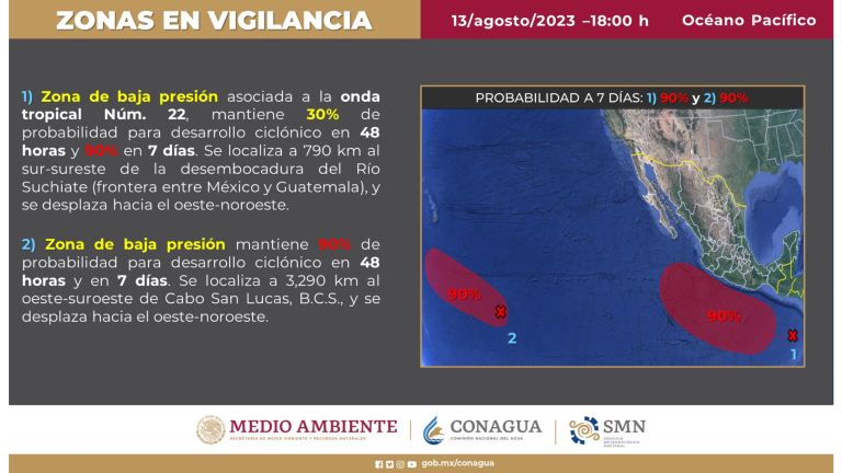 El Geofísico Juan Espinosa informó que se tiene prevista la formación de al menos dos fenómenos meteorológicos importantes.