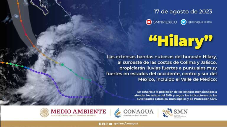 El director del Instituto Estatal de Protección Civil pide a la población estar atenta a las notificaciones por el movimiento del Huracán Hilary.