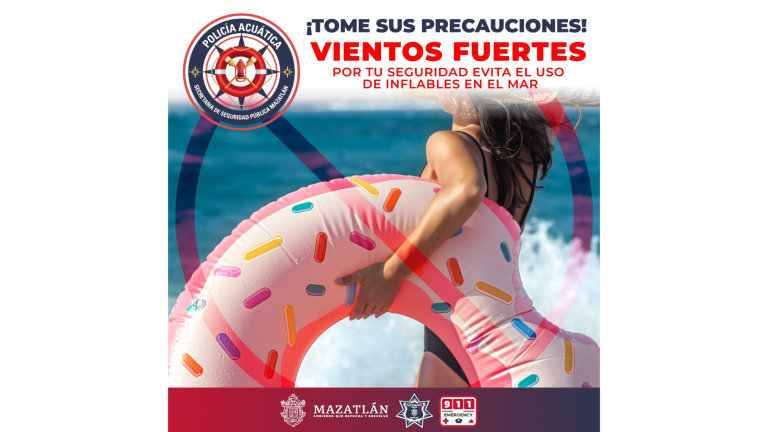 También prohibieron el uso de inflables dentro del mar.