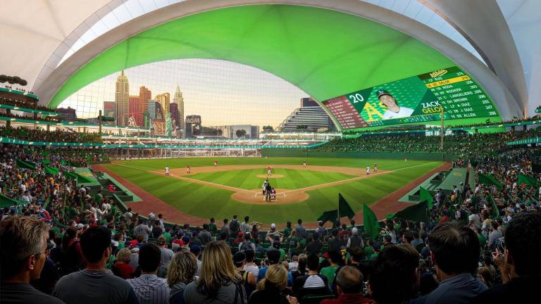 El que será nuevo estadio de los Atléticos en Las Vegas tendrá un diseño futurista.