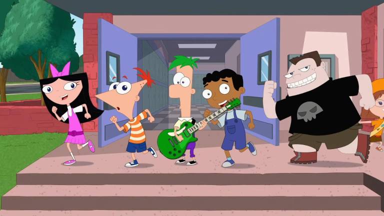 El adelanto empieza con algo nuevo en la historia de la serie pues se observa por primera vez a Phineas y Ferb en la escuela.