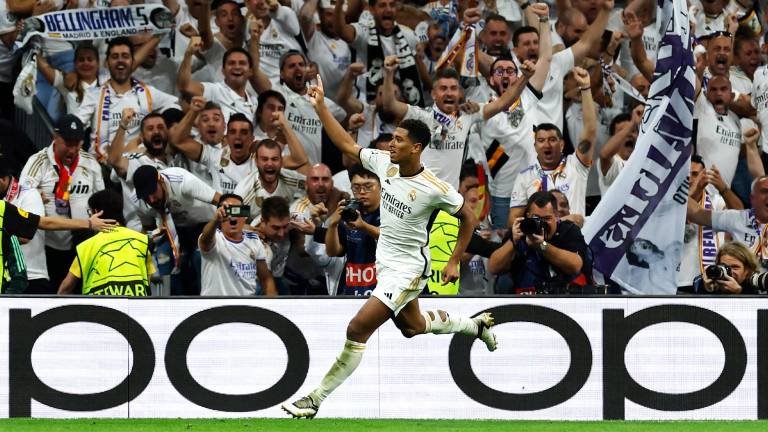 Jude Bellingham celebra su gol.