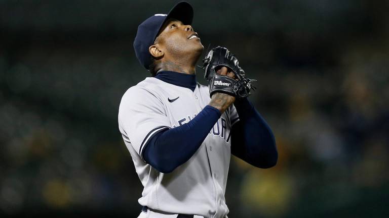 El cerrador cubano Aroldis Chapman ha bajado su rendimiento con los Yanquis de Nueva York.