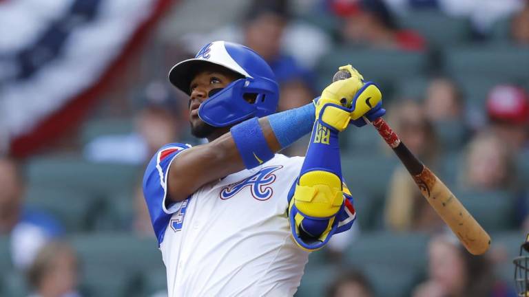 Ronald Acuña Jr. pega jonrón por segundo día consecutivo.