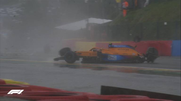 Lando Norris sufre impresionante accidente.