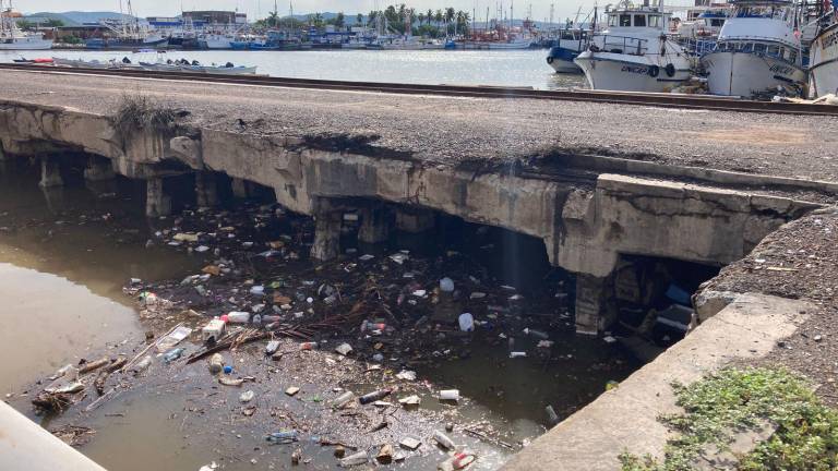 En el Puente Juárez se rompió la biobarda que contenía el flujo de basura.