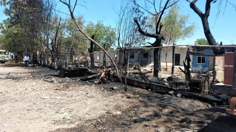 El espacio del albergue el Buen Samaritano después del incendio que se registró